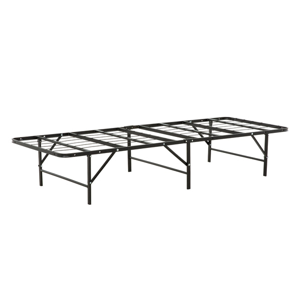 English Elm Metal Mattress Foundation Bed Frame Cal King Platform with Sturdy Steel Construction, Under-Bed Storage, Easy Assembly Black 41 L x 39 W x 3 H B2741P284202