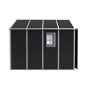 English Elm Campcraft 8x8 Ft Resin Storage Shed Thick Pp Panels Lockable Door Uv Resistant Outdoor W1598S00024