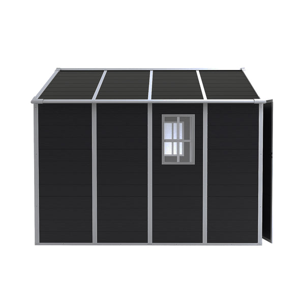 English Elm Campcraft 8x8 Ft Resin Storage Shed Thick Pp Panels Lockable Door Uv Resistant Outdoor W1598S00024