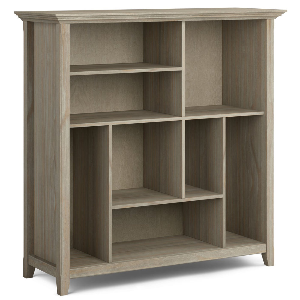 English Elm Amherst Multi Cube Bookcase - Farmhouse Storage Unit In Distressed Grey For Stylish Organization B136P158344