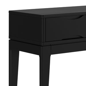 English Elm Harper Console Sofa Table - Mid-Century Modern Design, Black Finish, Stylish Storage Solution For Home B136P158707