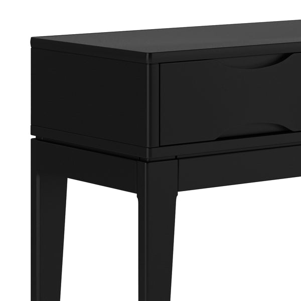 English Elm Harper Console Sofa Table - Mid-Century Modern Design, Black Finish, Stylish Storage Solution For Home B136P158707