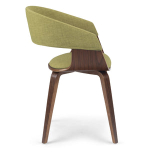 English Elm Lowell Bentwood Dining Chair - Bold Acid Green Fabric & Walnut Frame For Stylish Comfort & Support B136P158829