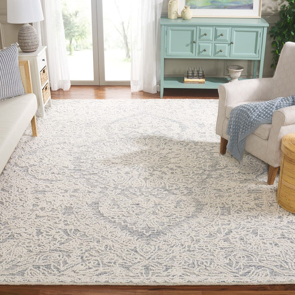 Safavieh Ebony 206 Hand Tufted Traditional Rug Grey / Ivory 4' x 6'