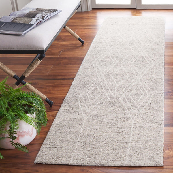 Safavieh Ebony 357 EBN357 Hand Tufted  Rug Grey / Ivory EBN357G-8