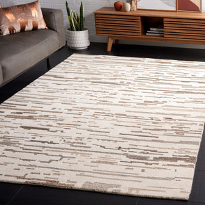 Safavieh Ebony 501 Hand Tufted Modern Rug Ivory / Grey 6' x 6' Square