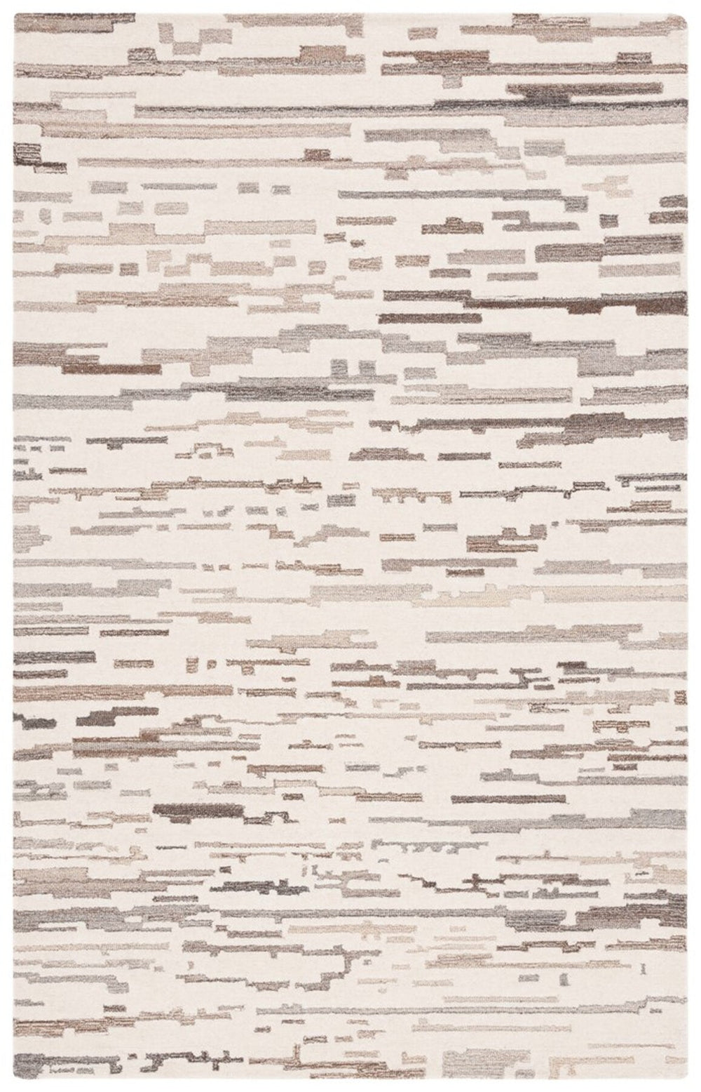 Safavieh Ebony 501 Hand Tufted Modern Rug Ivory / Grey 2'-3" x 8'