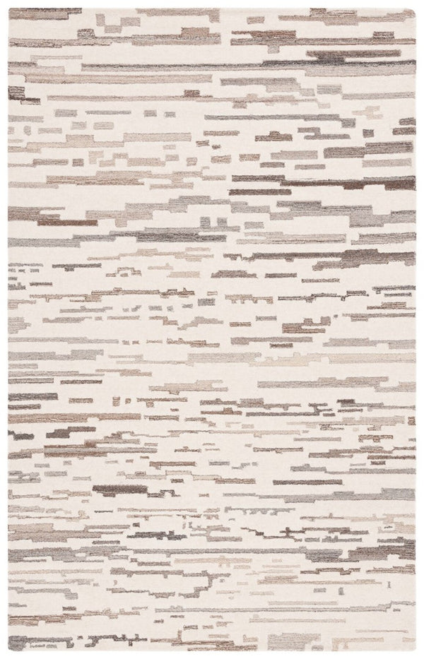 Safavieh Ebony 501 Hand Tufted Modern Rug Ivory / Grey 6' x 6' Square