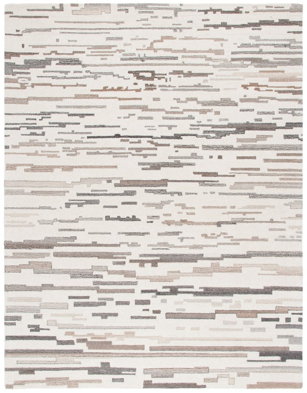 Safavieh Ebony 501 Hand Tufted Modern Rug Ivory / Grey 6' x 6' Square