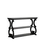 Homelegance By Top-Line Maude Wood Scroll Sofa Table Black Veneer