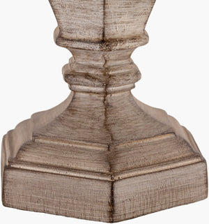 Surya Eburne 28" Accent Table Lamp - Elegant Resin Base With Linen Shade For Stylish Home Illumination Body, Gray,Finial, Gray,Harp, Metallic ,Brass,Cord, Translucent Resin,Linen,Polyester,Resin Ebu-001