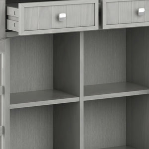 English Elm Acadian Fog Grey Entryway Storage Cabinet - Handcrafted Wood With Stylish Design & Versatile Storage B136P158293