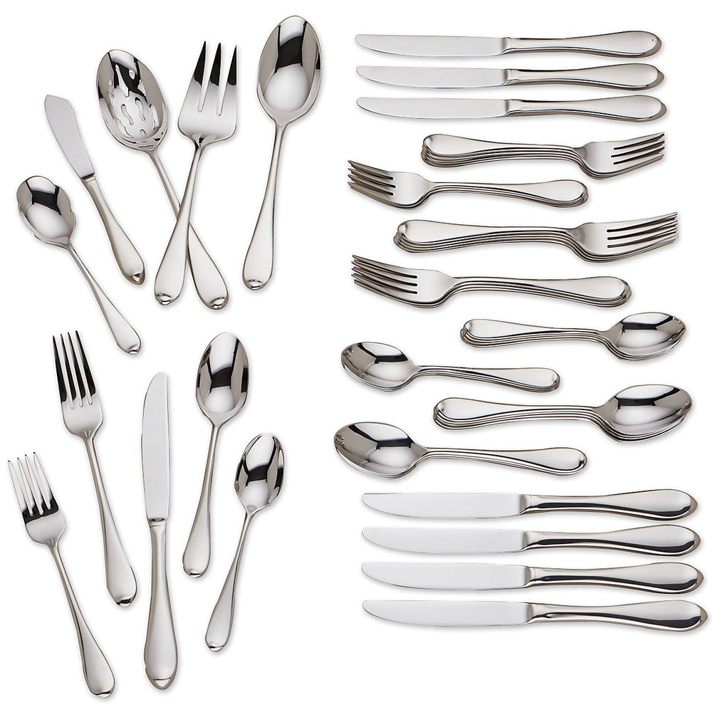 Lenox Gorham Studio 45-Piece Flatware Set Metallic, STAINLESS METAL 846855