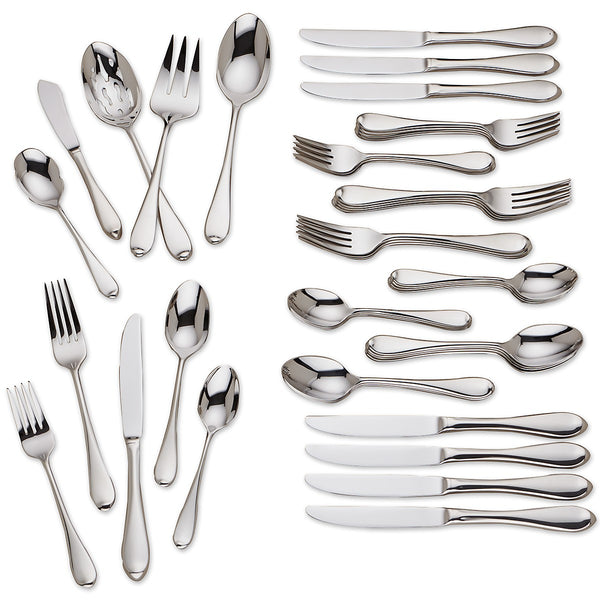 Lenox Gorham Studio 45-Piece Flatware Set Metallic, STAINLESS METAL 846855