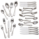 Gorham Studio 45-Piece Stainless Steel Flatware Set, Tarnish Resistant, Dishwasher Safe