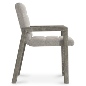 Bernhardt Bernhardt Monolith Arm Chair In Wirebrushed White Oak Puma Finish — Rustic Modern Upholstered Seating, Durable Performance Fabric 343544
