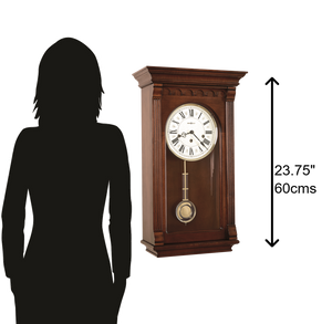 Hekman Furniture 613229 Alcott Wall Clock - Elegant Windsor Cherry Finish, Westminster Chime, And Timeless Design Windsor Cherry Alcott Wall Clock 613229