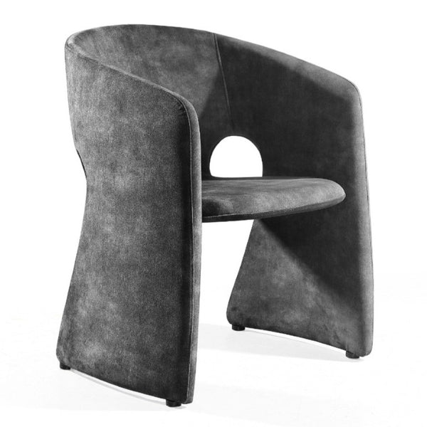VIG Furniture Malvern Dark Grey Velvet Dining Chair With Plywood Frame, High-Res Foam Comfort & No Assembly (98) VGBN-EC-304-DG-DC