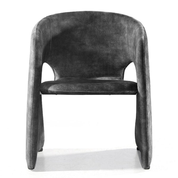 VIG Furniture Malvern Dark Grey Velvet Dining Chair With Plywood Frame, High-Res Foam Comfort & No Assembly (98) VGBN-EC-304-DG-DC