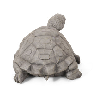 English Elm Christopher Knight Home® - TURTLE Handcrafted Outdoor Garden Statue in Dark Gray Cast Stone, Weather-Resistant Vintage Accent (12.5" W) 70872.00DGRY
