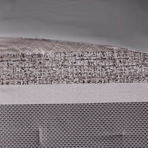 English Elm 7 Madison Park Rhapsody Jacquard Comforter Set Queen — Striped Motif, Embroidered Pillows & Bedskirt, Machine Washable Grey+Taupe 24.21 L x 18.9 W x 16.34 H B03596939