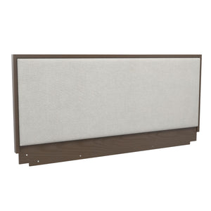 English Elm Upholstered Canvas and Oak Veneer Headboard for Modern Minimalist Bedroom Decor Walnut B2733P436846