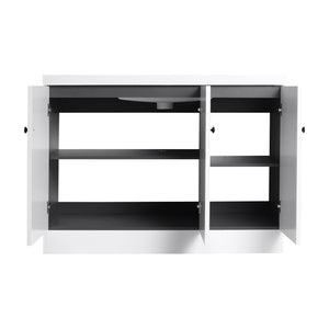 English Elm 48" Freestanding Bathroom Vanity with Thick Resin Sink, Soft-Close Doors, Adjustable Shelves, Durable Finish White W999S00275