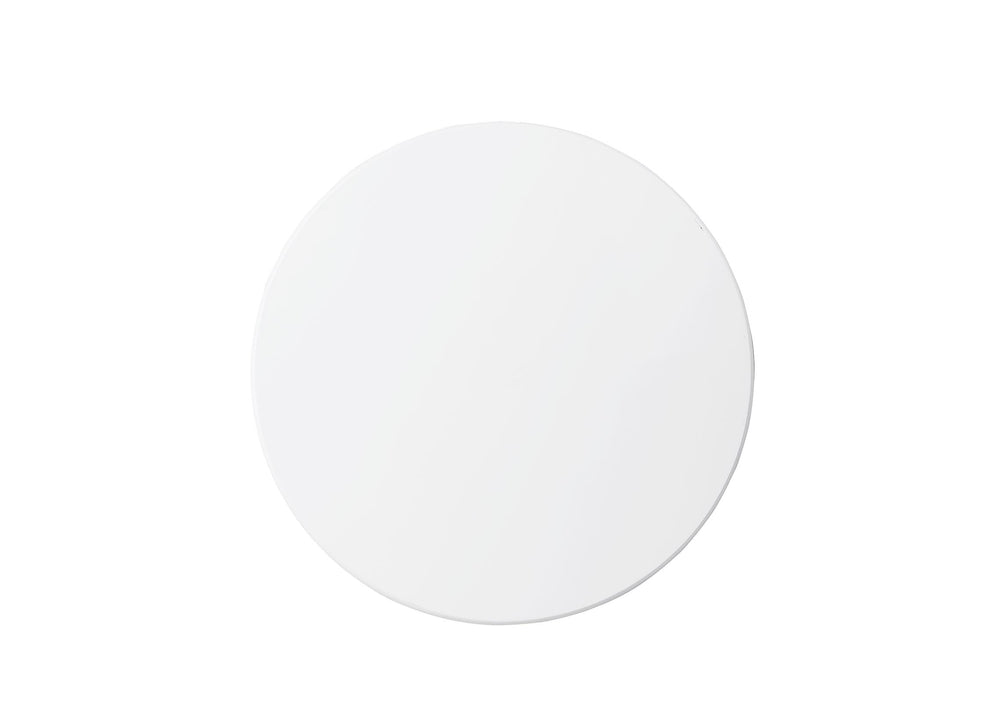 English Elm Acton Round White Finish Accent Table with Turned Pedestal Base, Solid Veneer Top, 40lb Limit B2726P256193
