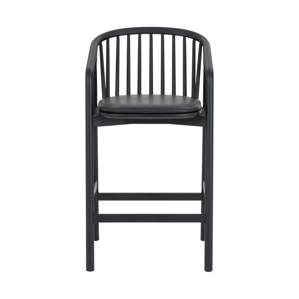 English Elm Echo Solid Oak and Faux Leather Counter Stool for Kitchen Islands and Breakfast Bars B2736P464818