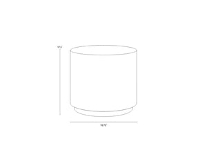 Sunpan RUBIN End Table - Stylish Grey Accent Table for Modern Living Rooms, Bedrooms, and Small Spaces 109593