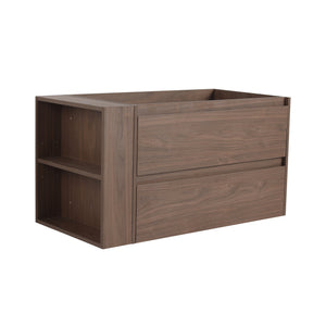 English Elm 36"Wall Modern Bathroom Vanity Cabinet with Adjustable Side Shelf, Soft-Close 2/3 Drawers, Water-Resist W999P168517