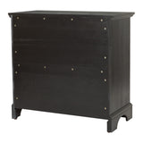 OSP Home Furnishings Farmhouse Basics 3 Drawer Chest Rustic Black