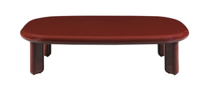 English Elm Eddie Red High Gloss Coffee Table with Metal Base, 50mm MDF Top, Contemporary Design, 70lb Limit B2726P359657