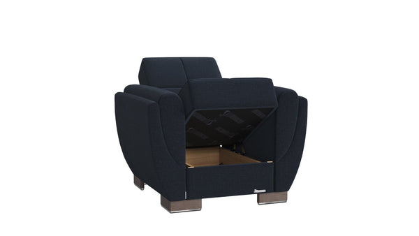 English Elm Primenest Skyhaven Dark Blue Convertible Armchair With Storage – Perfect For Small Spaces & Guests! B030P286172-GIGA