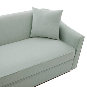 English Elm Modern Chenille Three Seater Sofa with Rubberwood Base and Wrap Around Arms for Living Room Blue N763S000110C