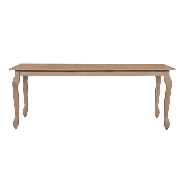 English Elm Christopher Knight Home® - EXT. EXT. DINING TABLE with French Country Cabriole Legs, Butterfly Leaf Expandable Rustic Chic 79.65" Light Natural N771P355876A