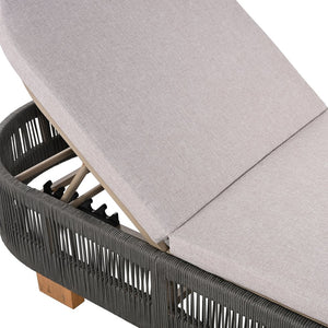 English Elm Christopher Knight Home® - Outdoor Adjustable Chaise Lounge Chair Set Of 2 - Stylish Acacia Wood With Grey Rope & Iron Accents N770P298695G002