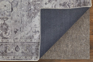 Feizy Rugs Percy Transitional Medallion Area Rug – Vintage-inspired, Durable, Machine Washable, Effortless Style Gray,Ivory Polyester,Cotton,Viscose Prc39pcfgryivyp00