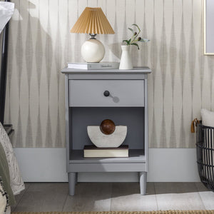 English Elm Walker Edison - Classic Solid Wood Nightstand with Drawer & Cubby in Caramel—Pine, Sustainable, Modern Storage B185P168900