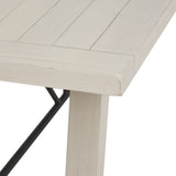 INK+IVY Sonoma Industrial Rectangle Dining Table II121-0445 Reclaimed White