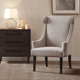 Madison Park Marcel Modern/Contemporary High Back Wing Chair FPF18-0247 Taupe