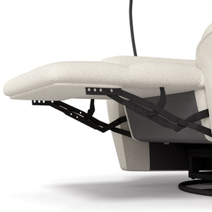English Elm 270° Swivel Power Recliner Velvet Glider Rocker with Usb Ports for Living Room Beige W1028S00058