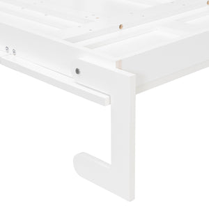 English Elm Queen Murphy Wall Bed with Velvet Sofa Built in Shelves Cabinets and Reading Lights White LP000393AAK