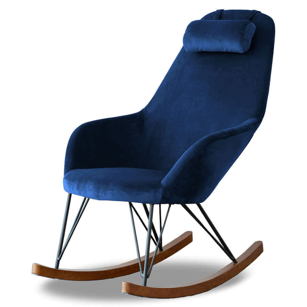 English Elm Chelsea Velvet Tufted Rocking Accent Chair Mid Century Modern Living Room Seat B183P201677