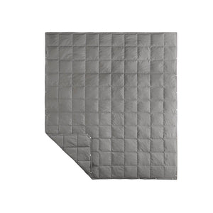 JLA Home True North by Sleep Philosophy - Wearable Oversized Goose Down Throw Jacket with Water-Repellent Shell, Packable Warmth & Button Closure Grey TN50-0482