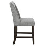 English Elm Blayzen Brown and Grey Upholstered Counter Chairs With Nailhead Trim (Set Of 2)