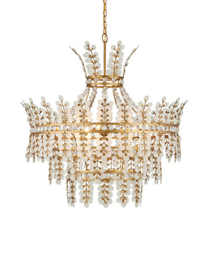 Currey & Company Bradshaw Chandelier - Elegant Art Deco Design With Crystal Accents For Timeless Illumination And Style Gold Glass ,Crystal ,Wrought Iron 9000-1295-currey-company