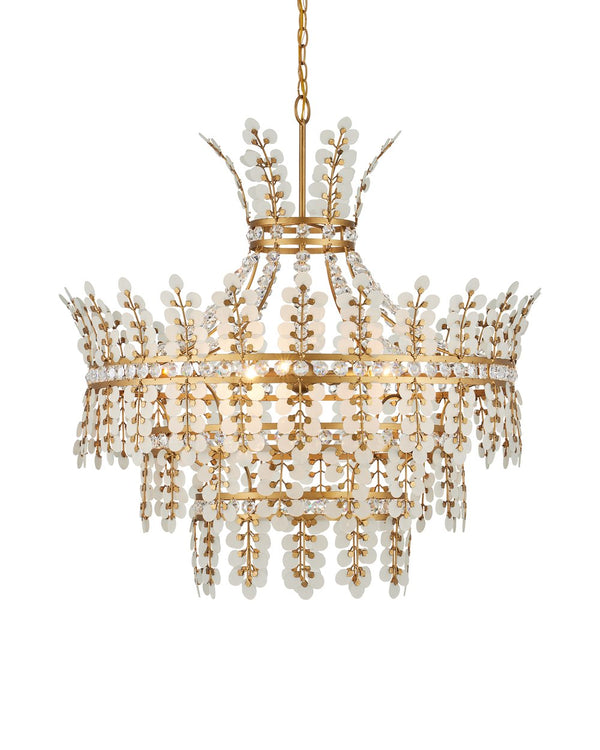 Currey & Company Bradshaw Chandelier - Elegant Art Deco Design With Crystal Accents For Timeless Illumination And Style Gold Glass ,Crystal ,Wrought Iron 9000-1295-currey-company