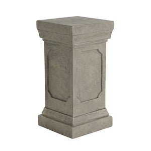 English Elm 19.25'' Mgo Square Column Pedestal Plant Stand for Indoor Outdoor Garden Spaces N772P334166G