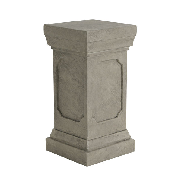 English Elm 19.25'' Mgo Square Column Pedestal Plant Stand for Indoor Outdoor Garden Spaces N772P334166G